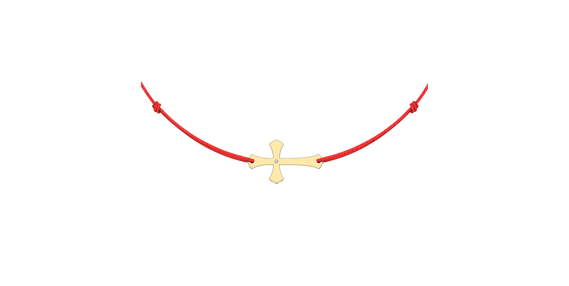 Diamantový náramek se šňůrkou Faith