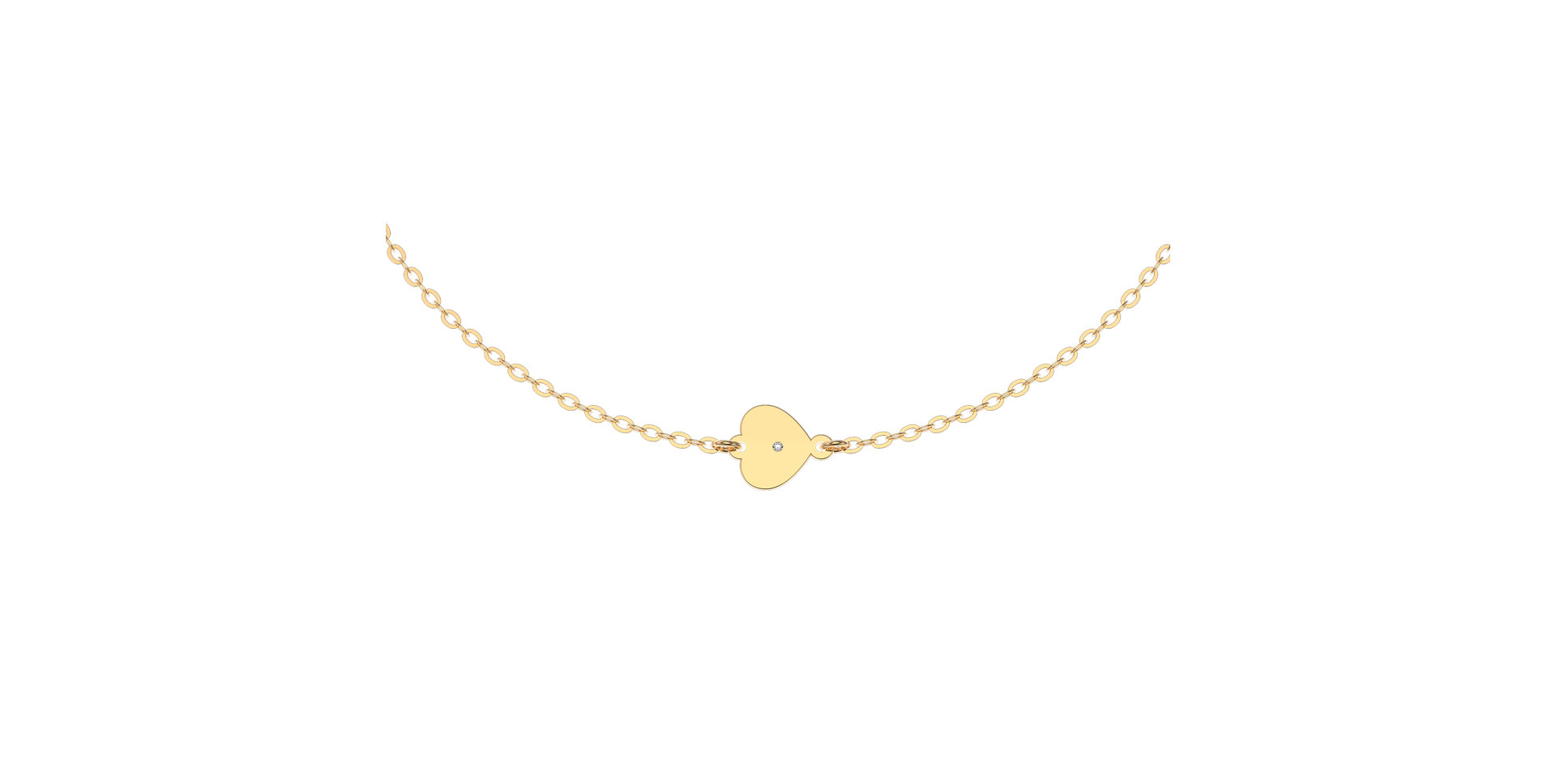 Náramek s diamantem Little Heart