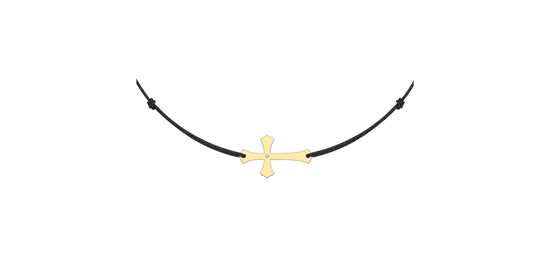 Diamantový náramek se šňůrkou Faith