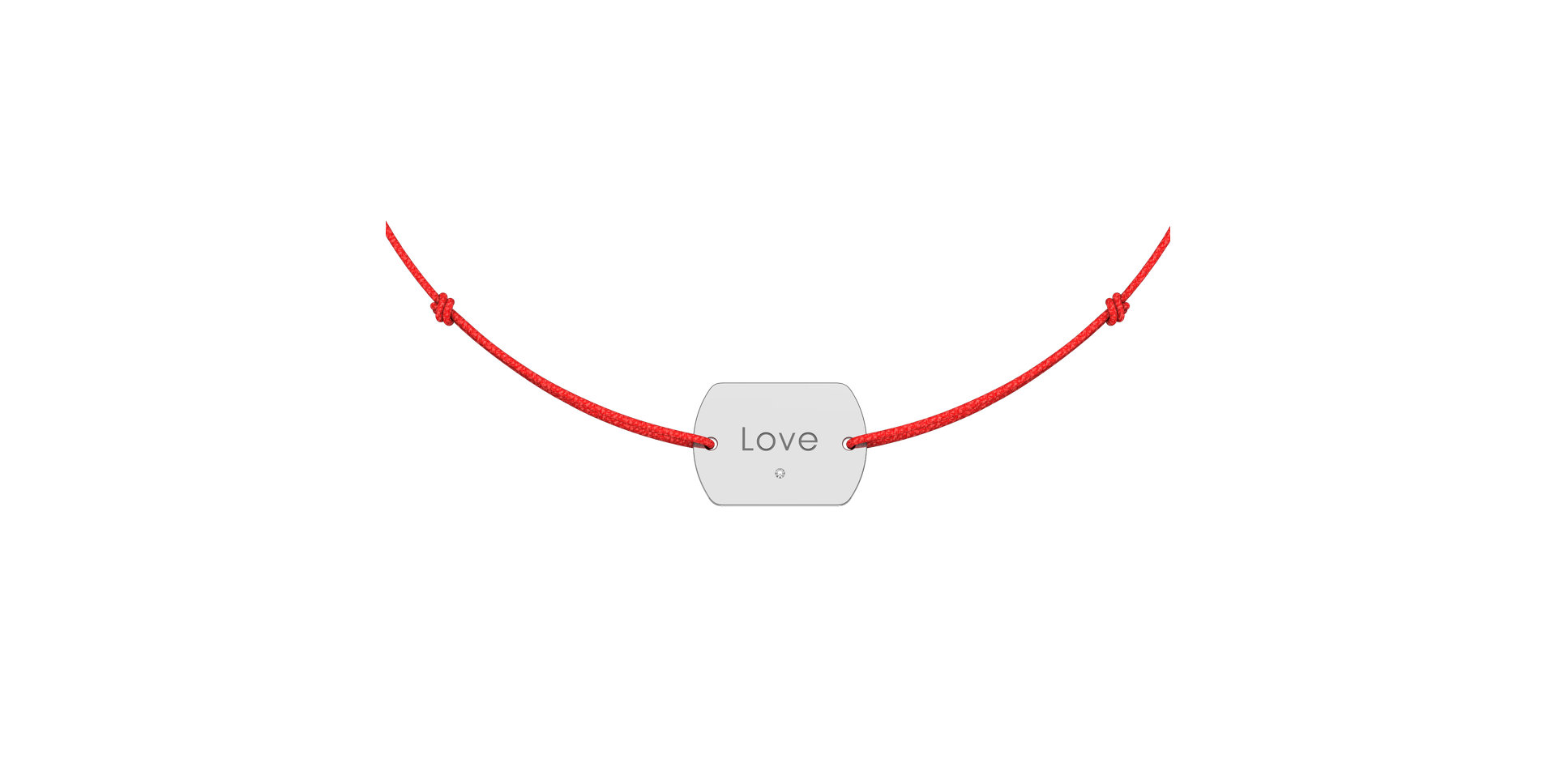 Diamantový náramek se šňůrkou Love Stamp