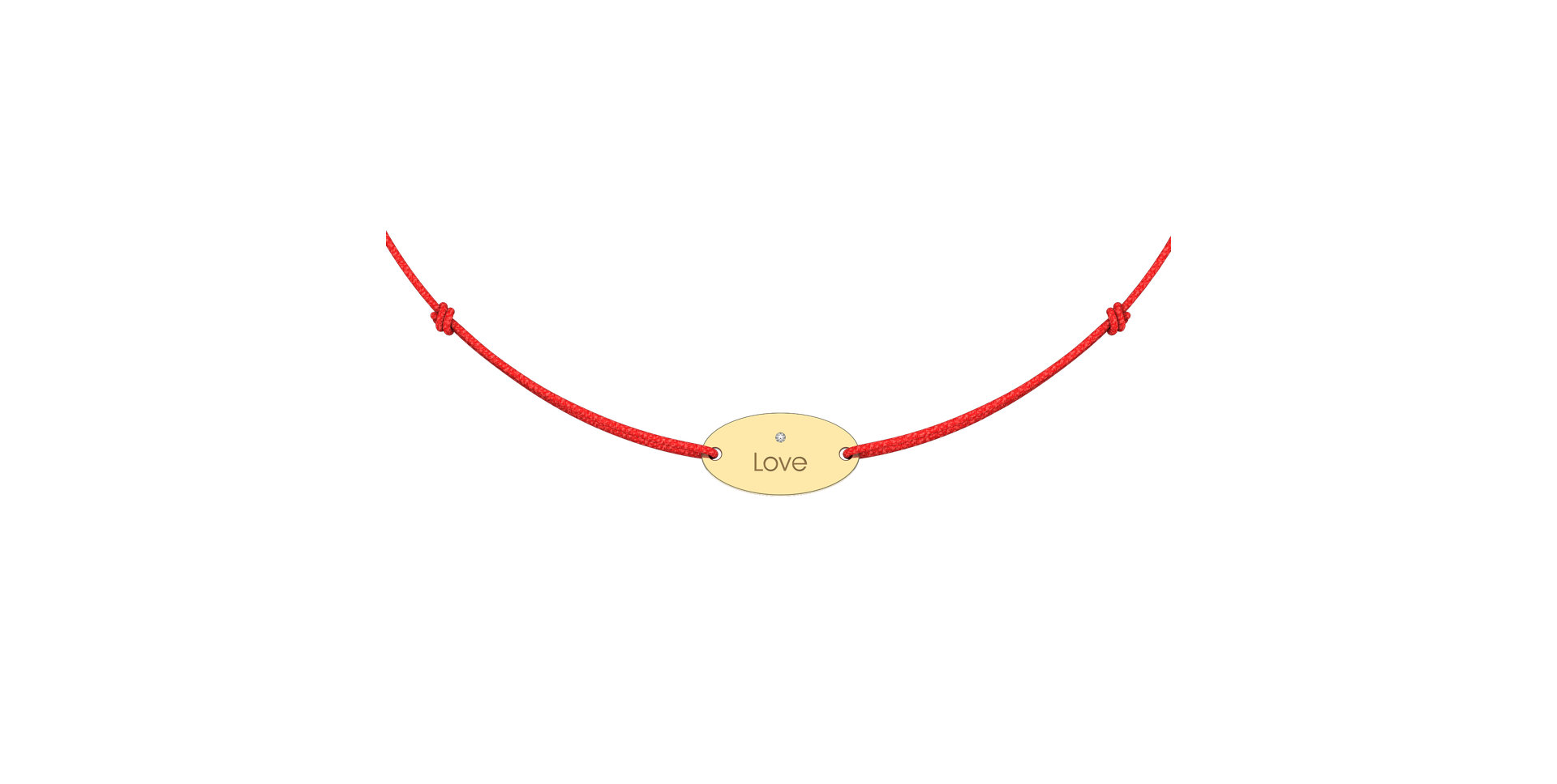 Diamantový náramek se šňůrkou Gold Stamp