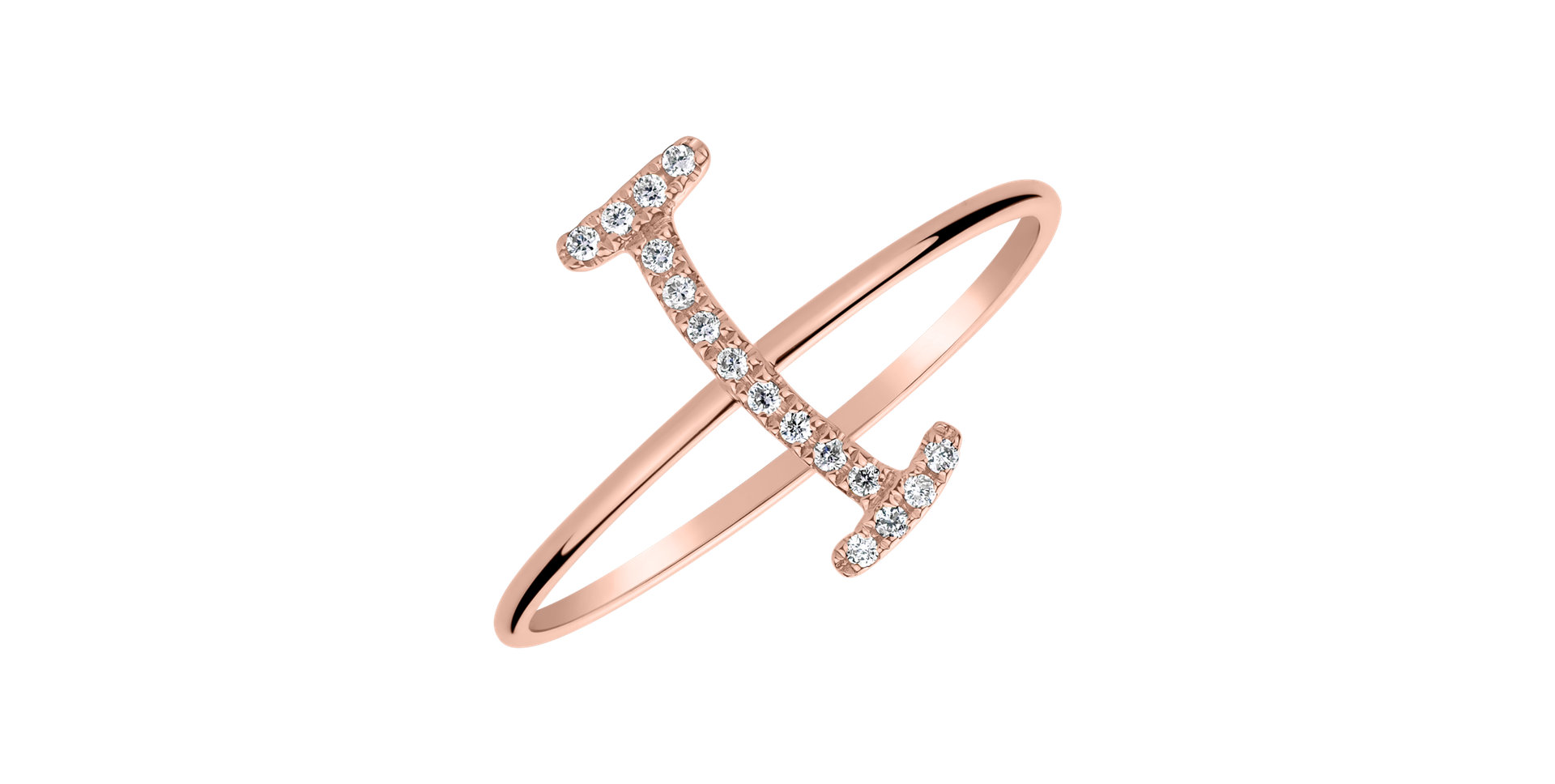 Prsten s diamanty Curly Glittery I