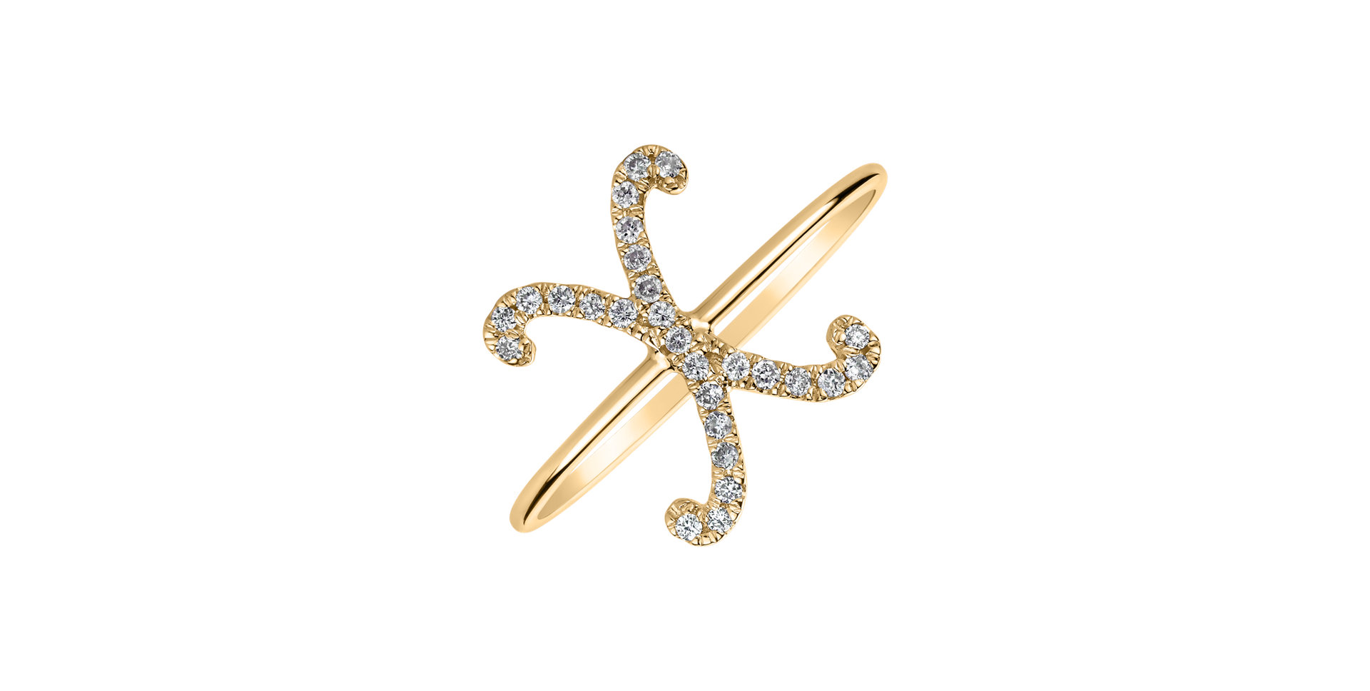 Prsten s diamanty Curly Glittery