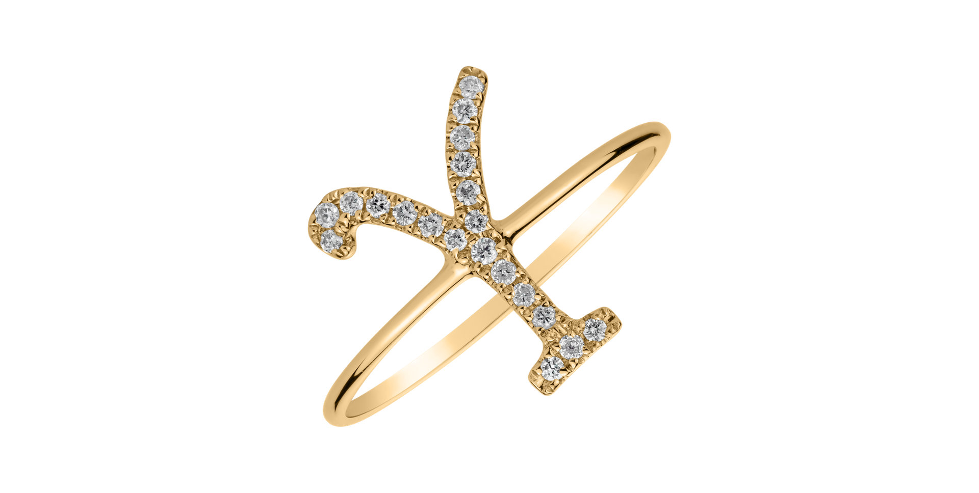 Prsten s diamanty Curly Glittery