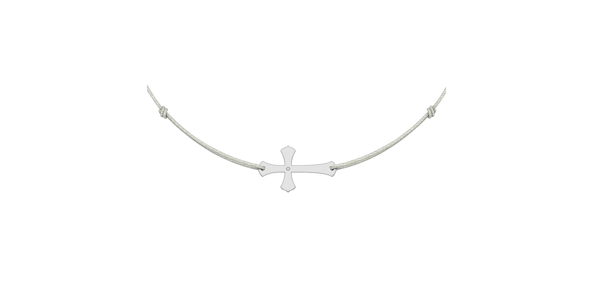 Diamantový náramek se šňůrkou Faith