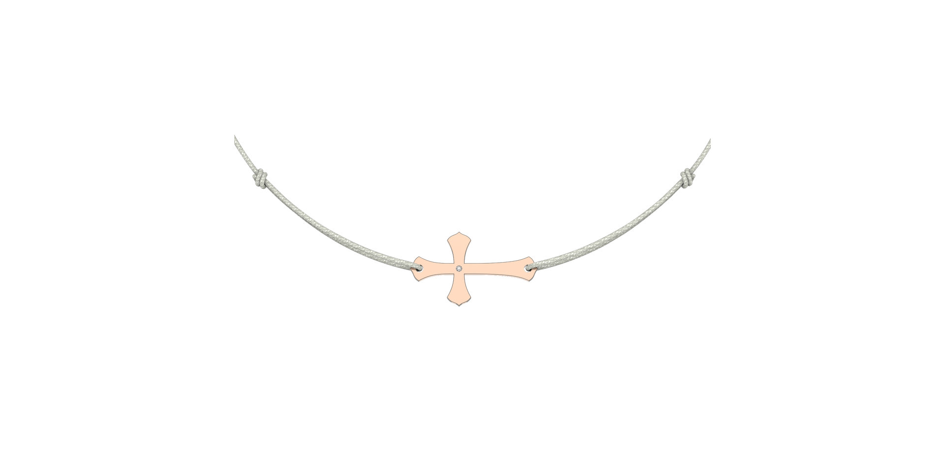 Diamantový náramek se šňůrkou Faith