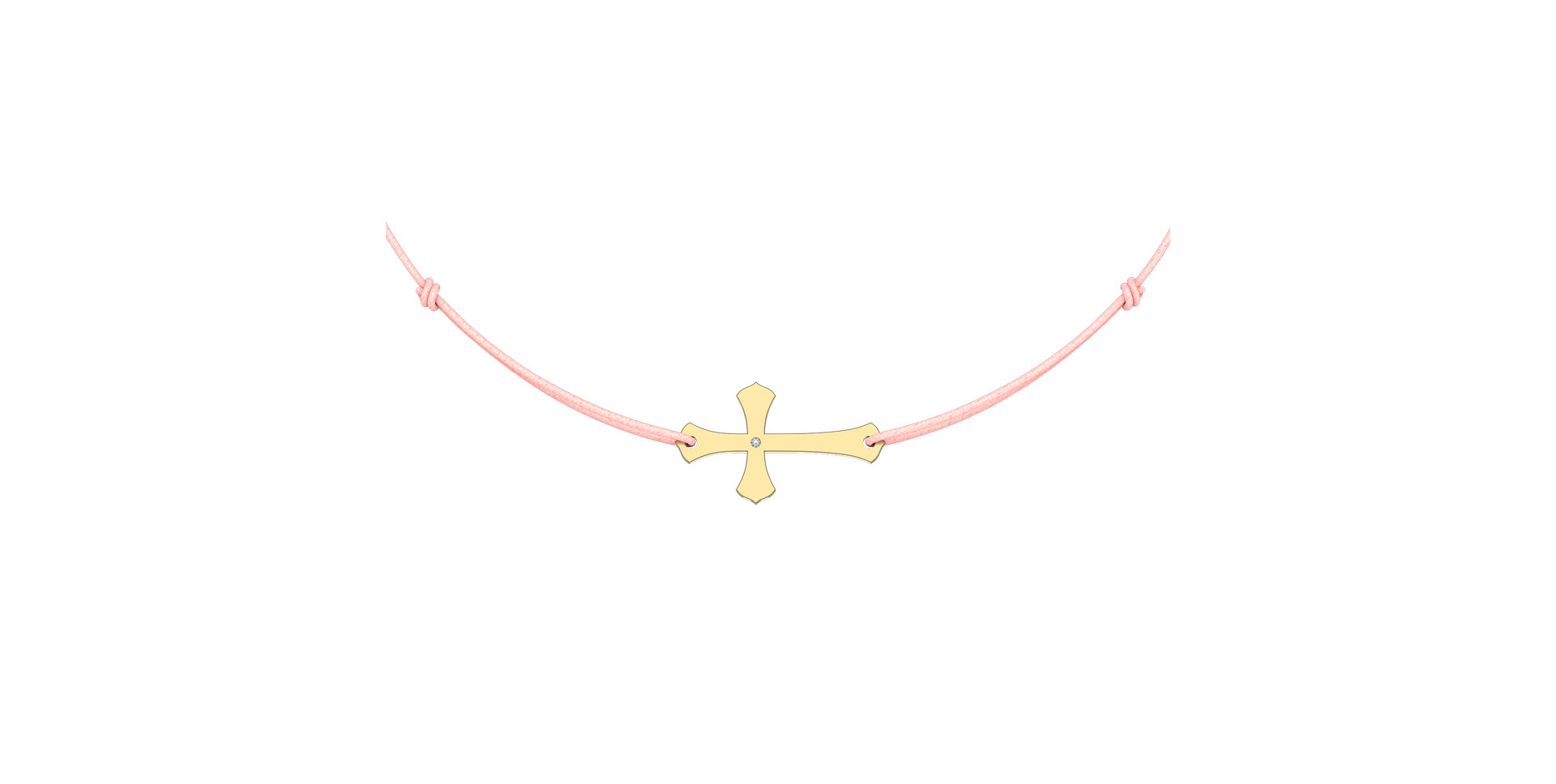 Diamantový náramek se šňůrkou Faith