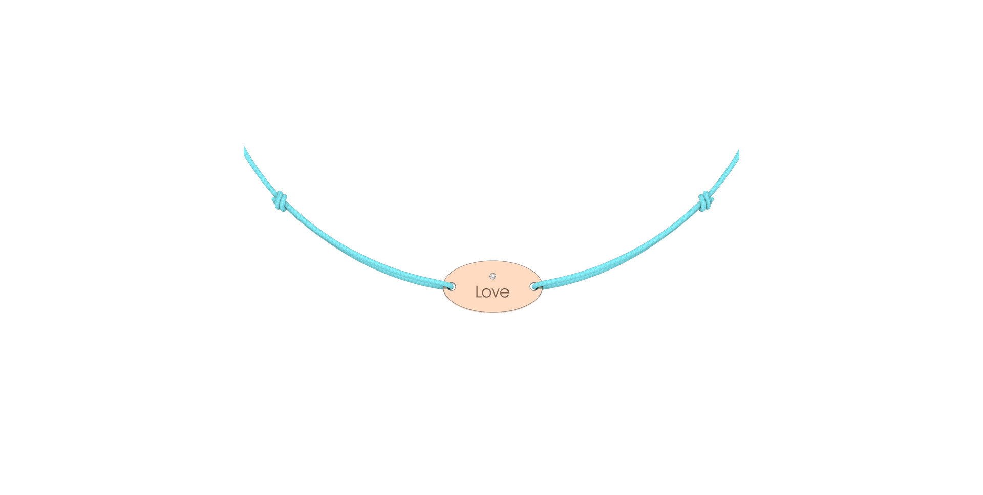 Diamantový náramek se šňůrkou Gold Stamp