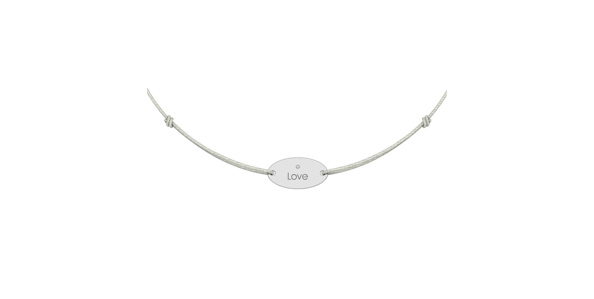 Diamantový náramek se šňůrkou Gold Stamp