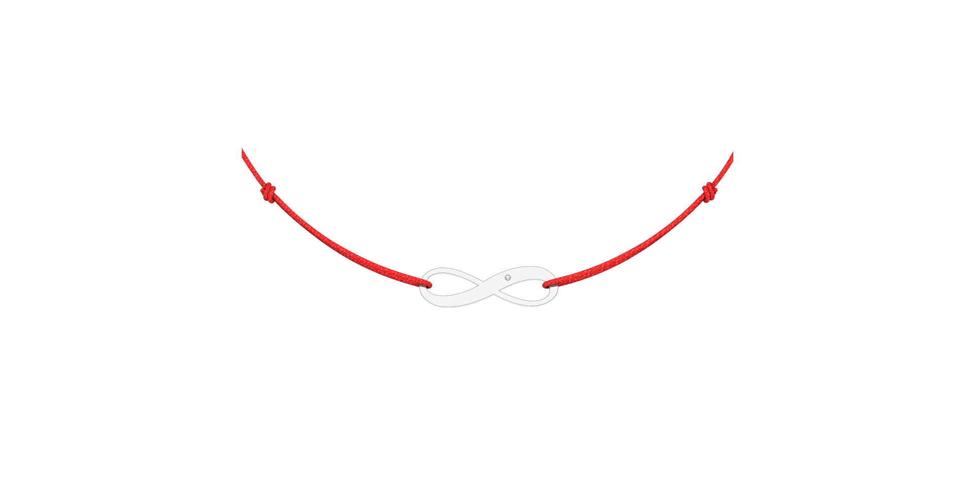 Diamantový náramek se šňůrkou Infinity