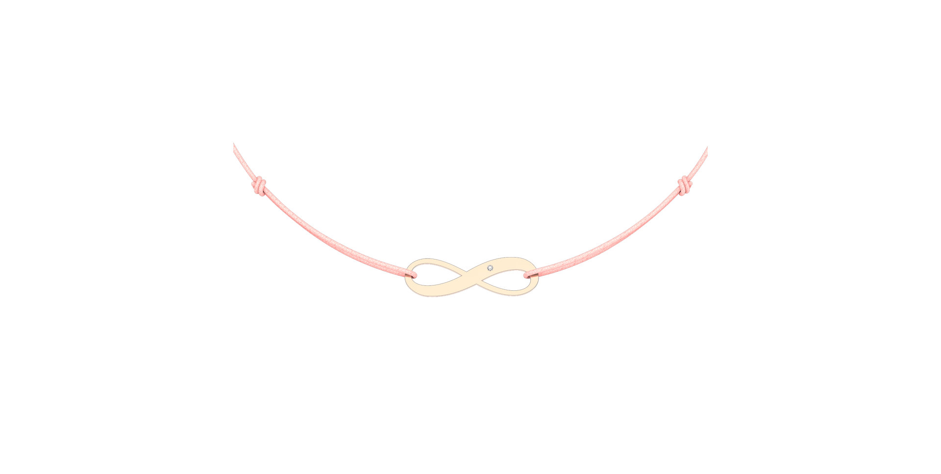 Diamantový náramek se šňůrkou Infinity