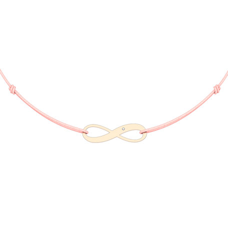 Diamantový náramek se šňůrkou Infinity