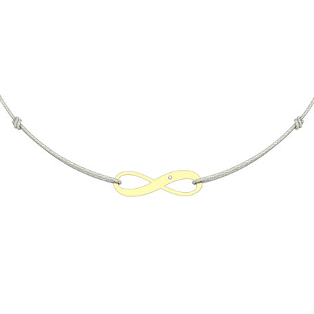 Diamantový náramek se šňůrkou Infinity