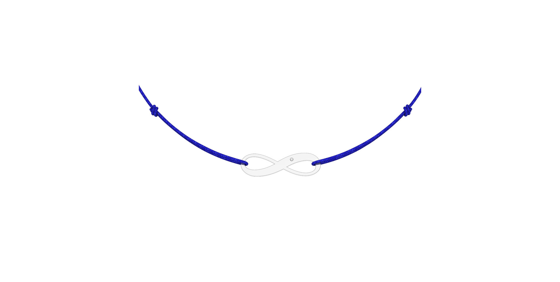 Diamantový náramek se šňůrkou Infinity