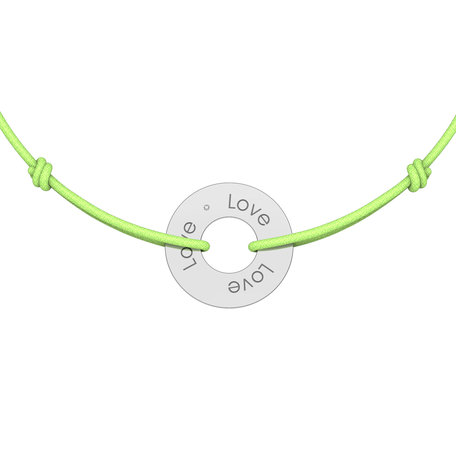 Diamantový náramek se šňůrkou Love Circle