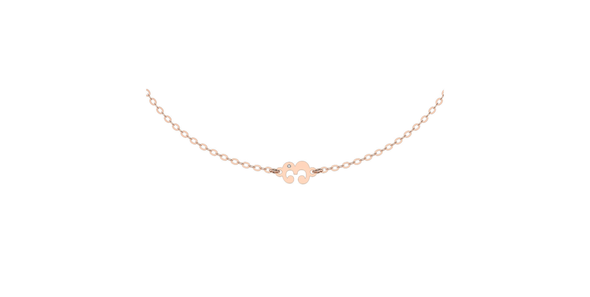 Náramek s diamantem Lucky Three