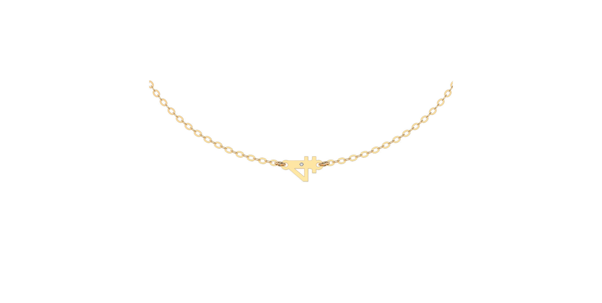 Náramek s diamantem Lucky Four