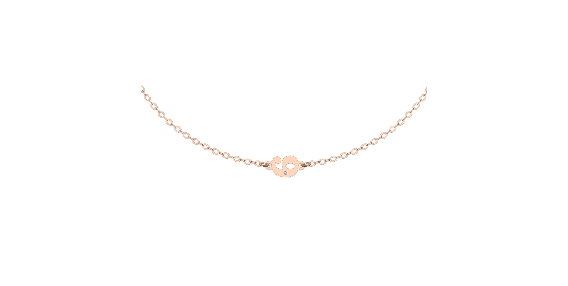 Náramek s diamantem Lucky Six