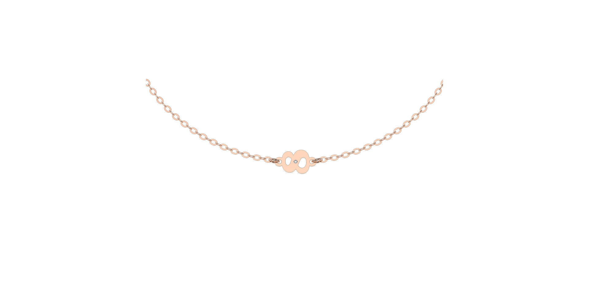 Náramek s diamantem Lucky Eight