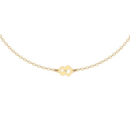 Náramek s diamantem Lucky Eight