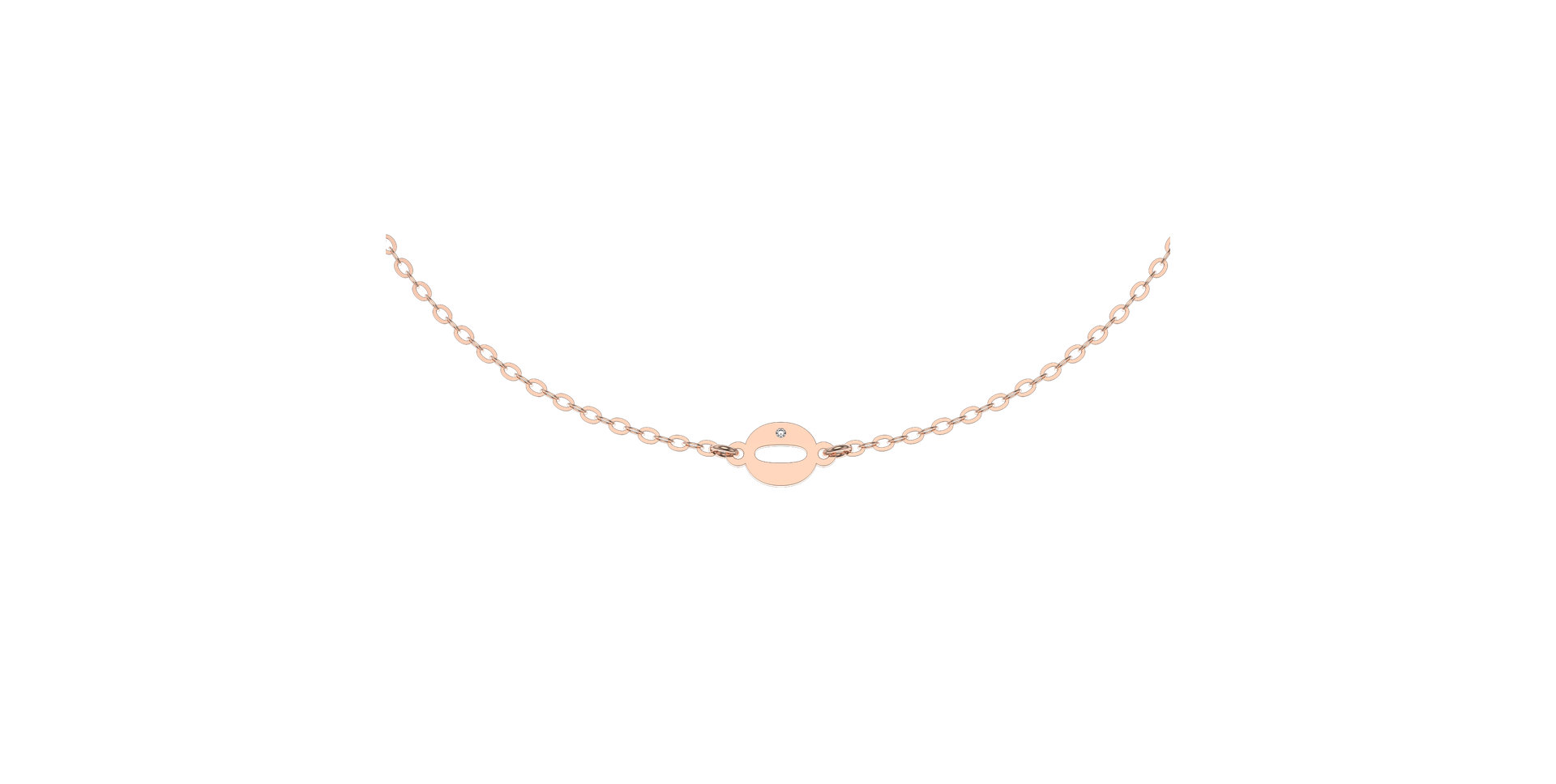 Náramek s diamantem Lucky Zero