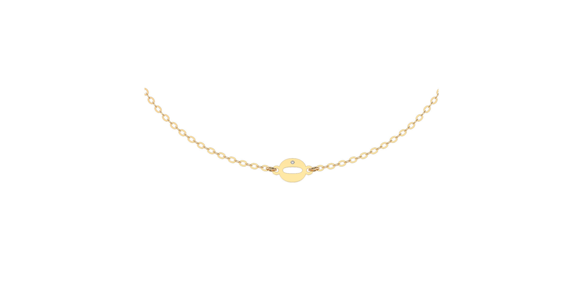 Náramek s diamantem Lucky Zero