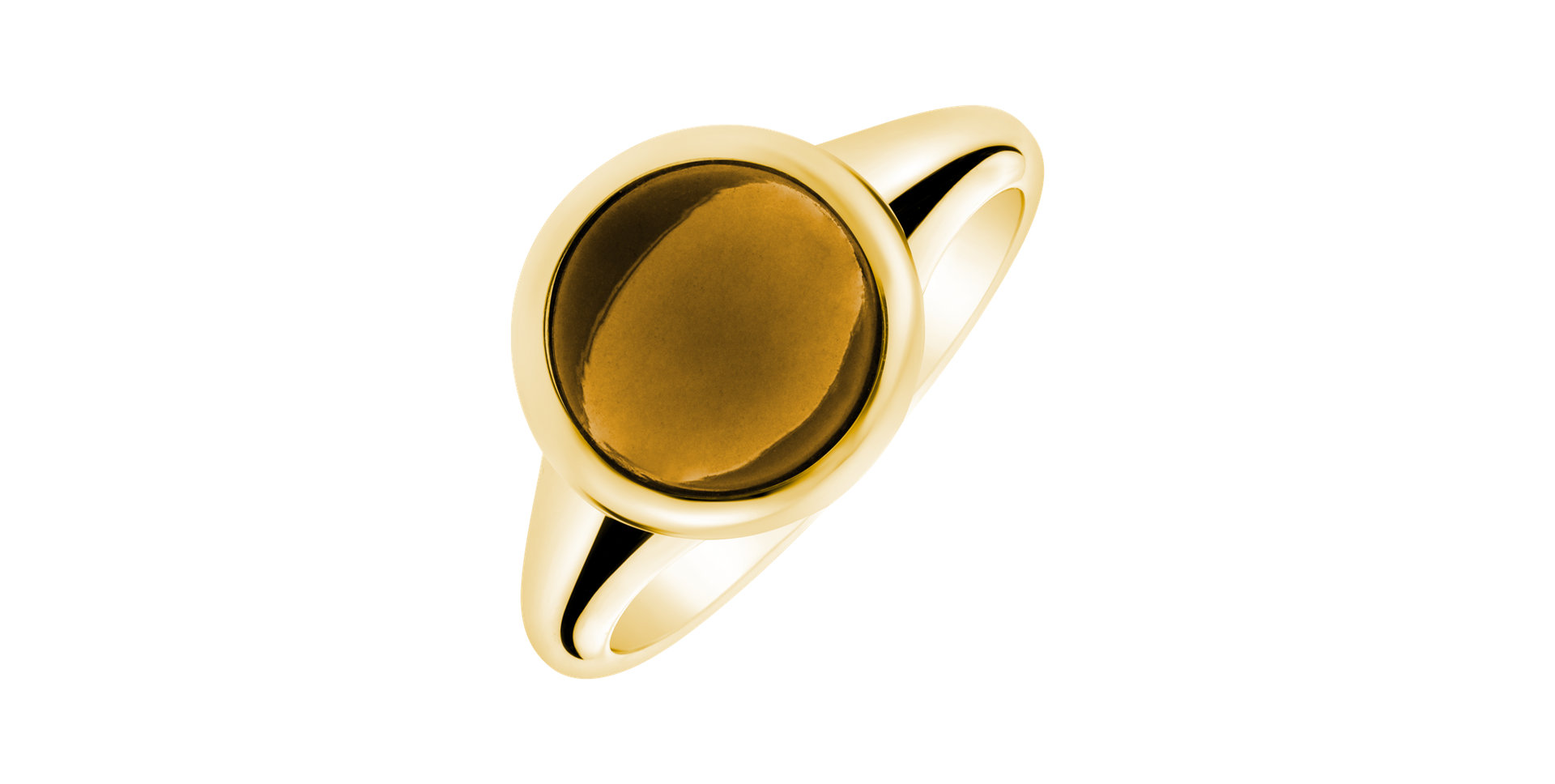 Prsten s cognac quartzem Bonbon