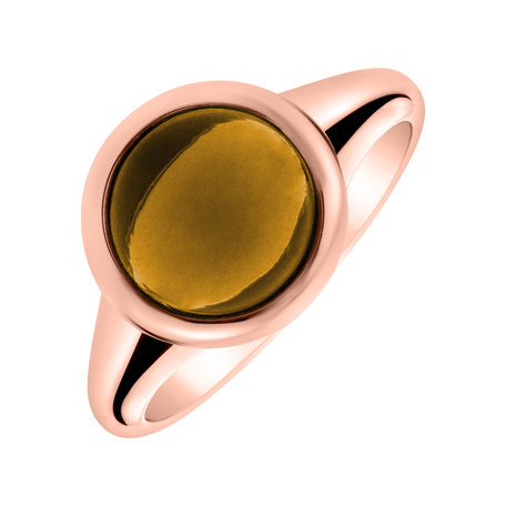 Prsten s cognac quartzem Bonbon