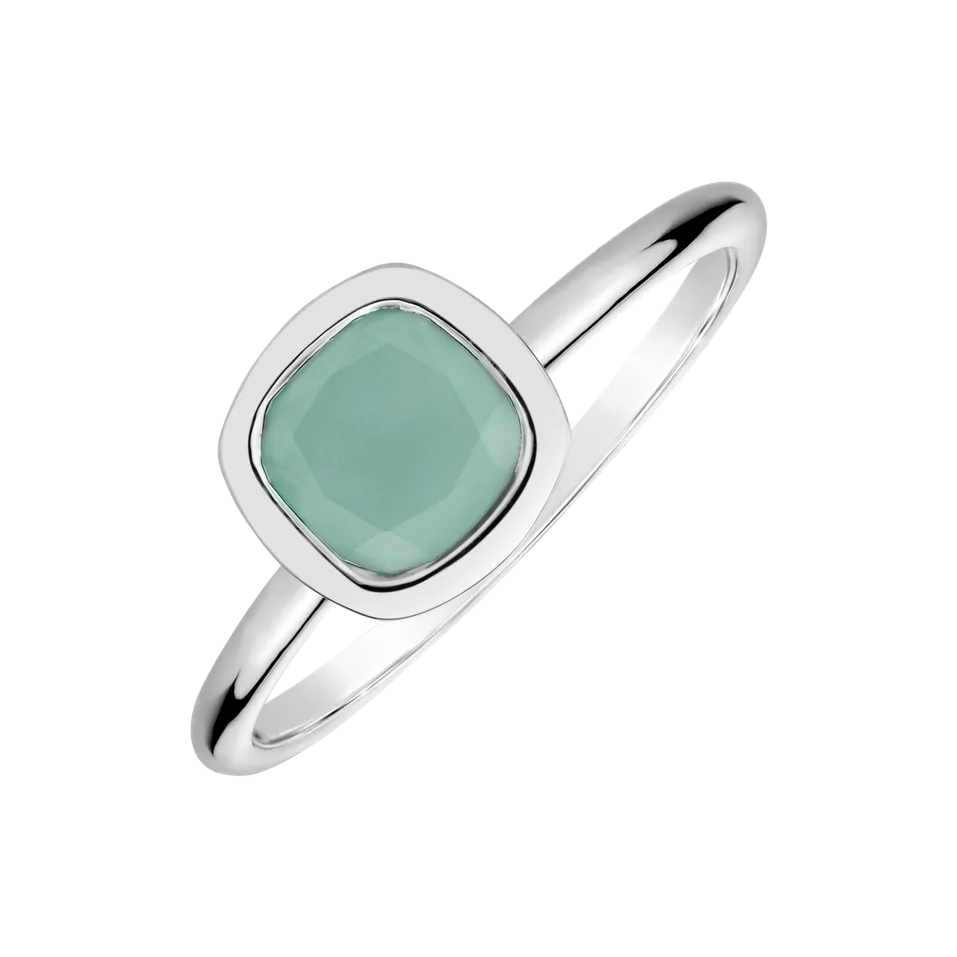 Prsten s chalcedonem blue Bonbon