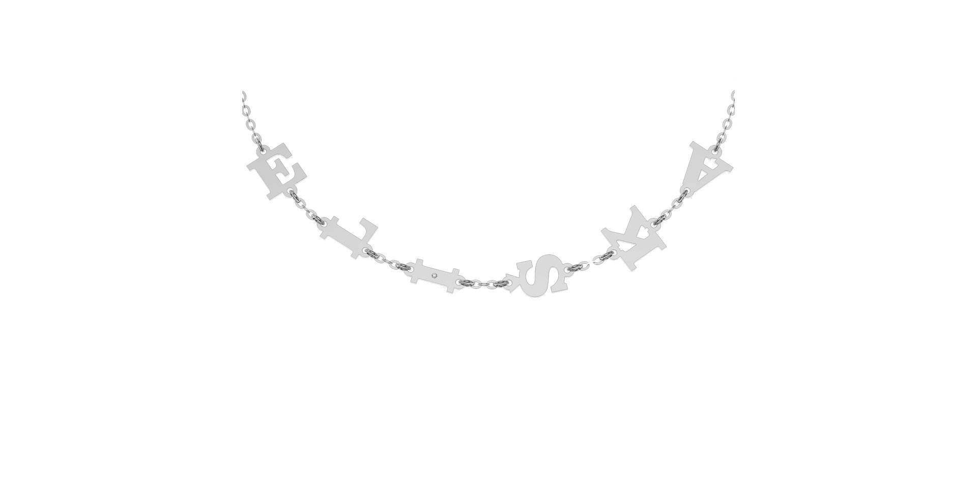 Náramek s diamantem Big Letters