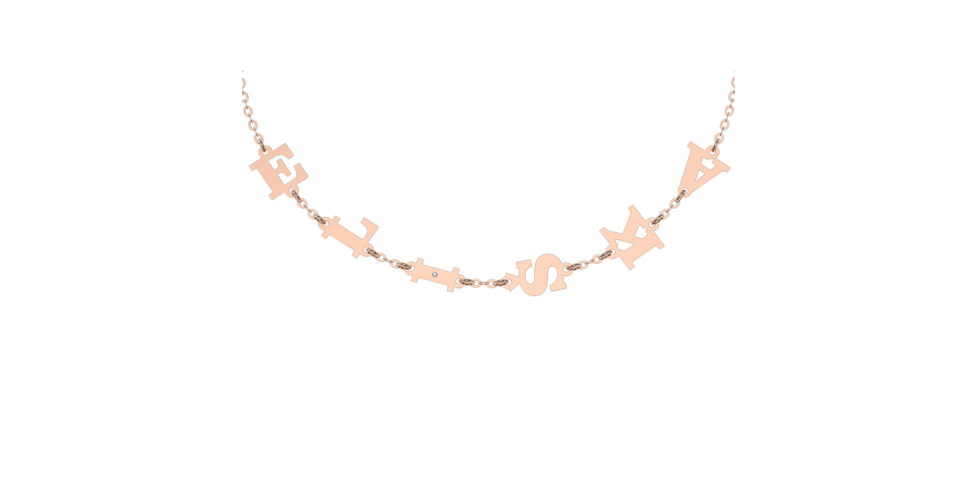 Náramek s diamantem Big Letters