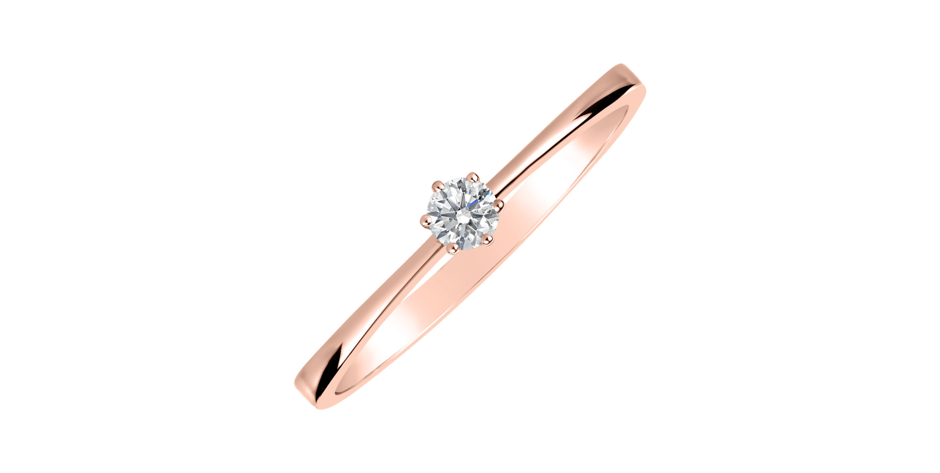 Prsten s diamantem Made with Love