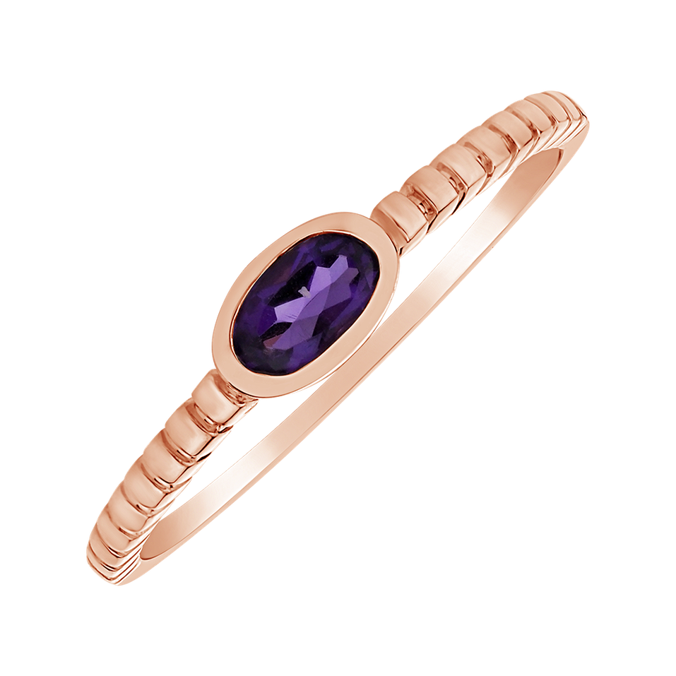 Prsten s ametystem african Bonbon