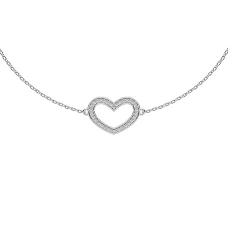 Náramek s diamanty Heart