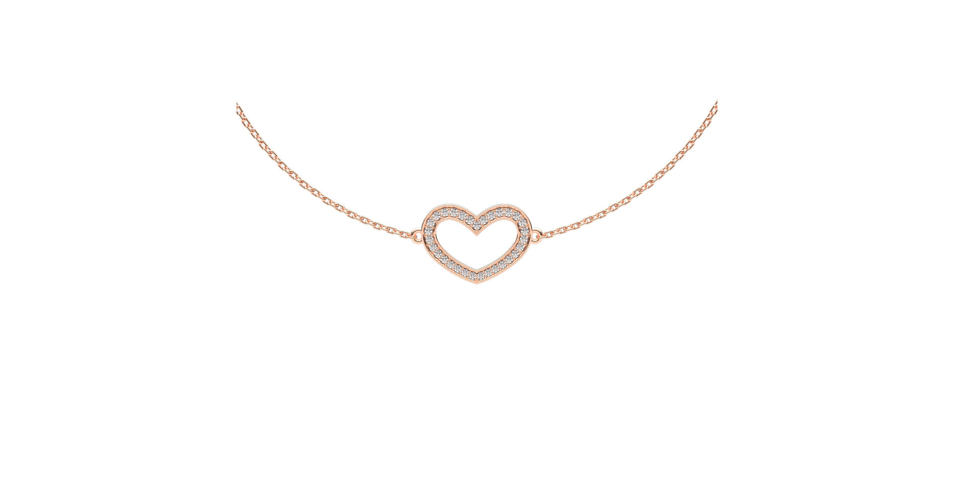 Náramek s diamanty Heart