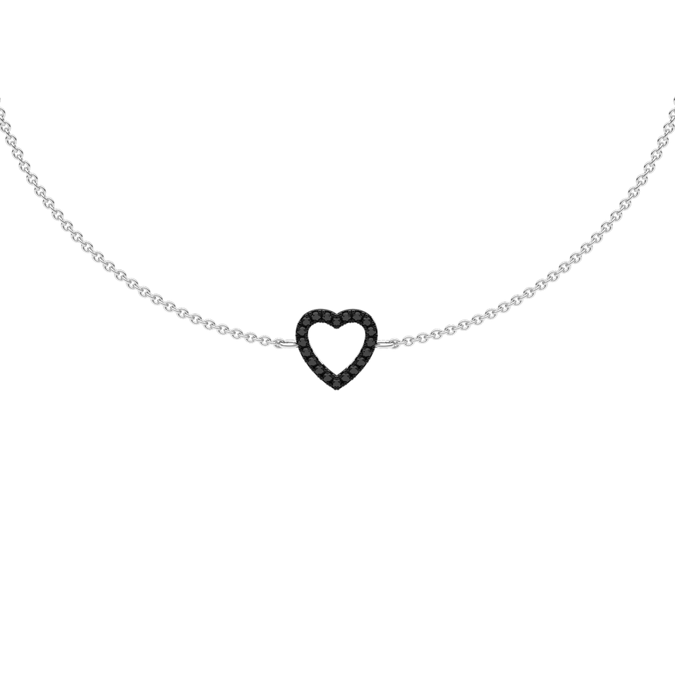 Náramek s černými diamanty Tender Heart