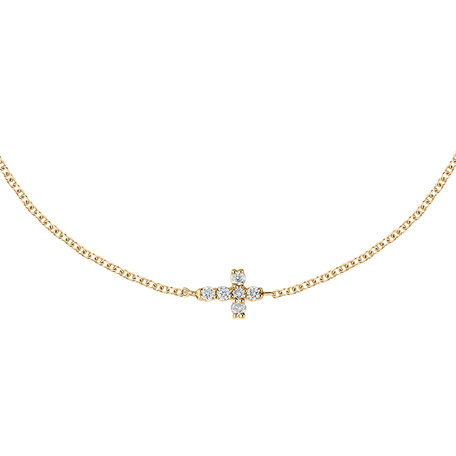 Náramek s diamanty Shiny Cross