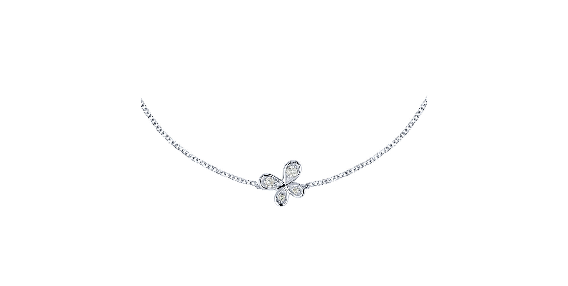 Náramek s diamanty Little Butterfly