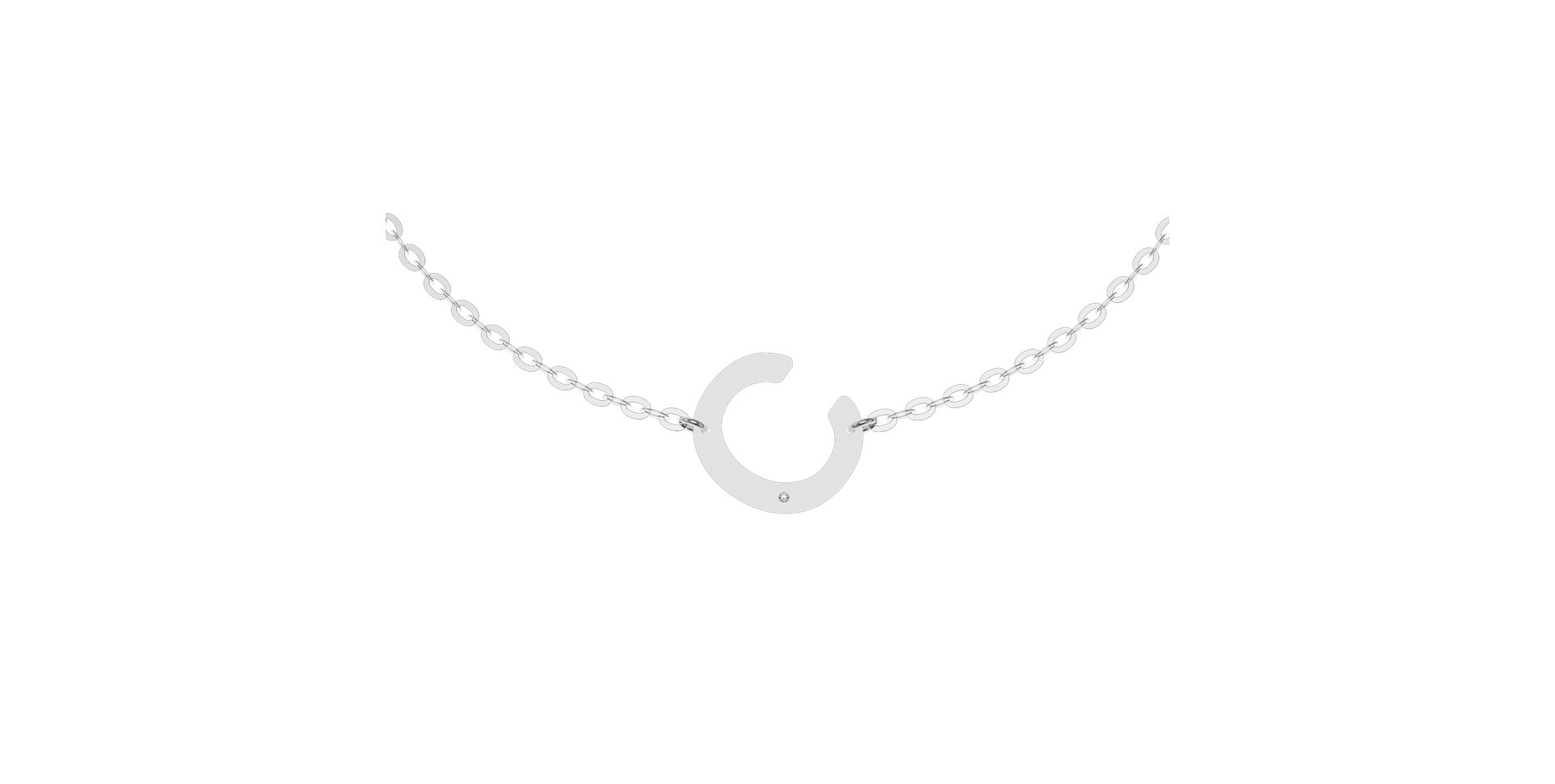 Náramek s diamantem Big Line C