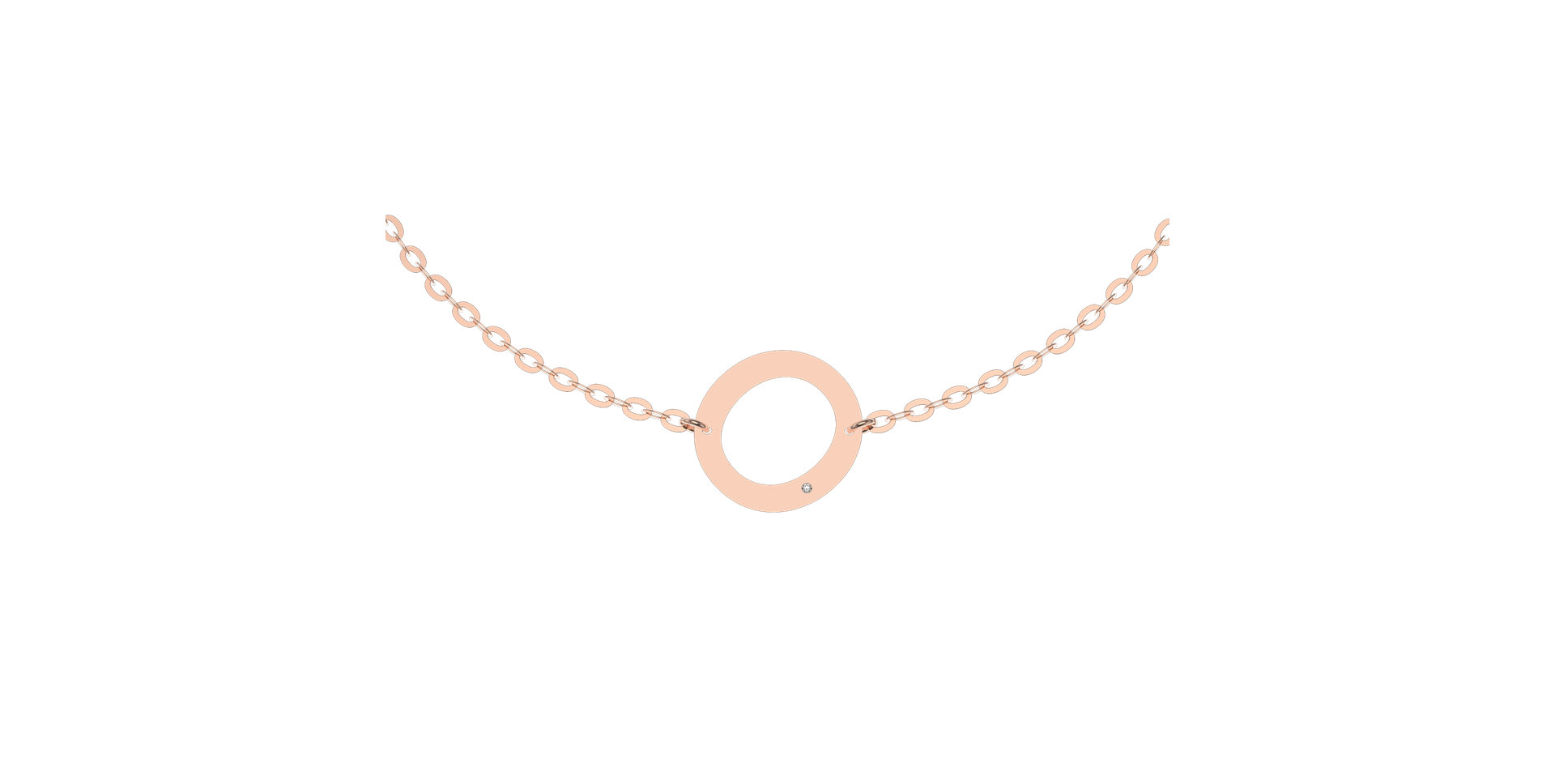 Náramek s diamantem Big Line O