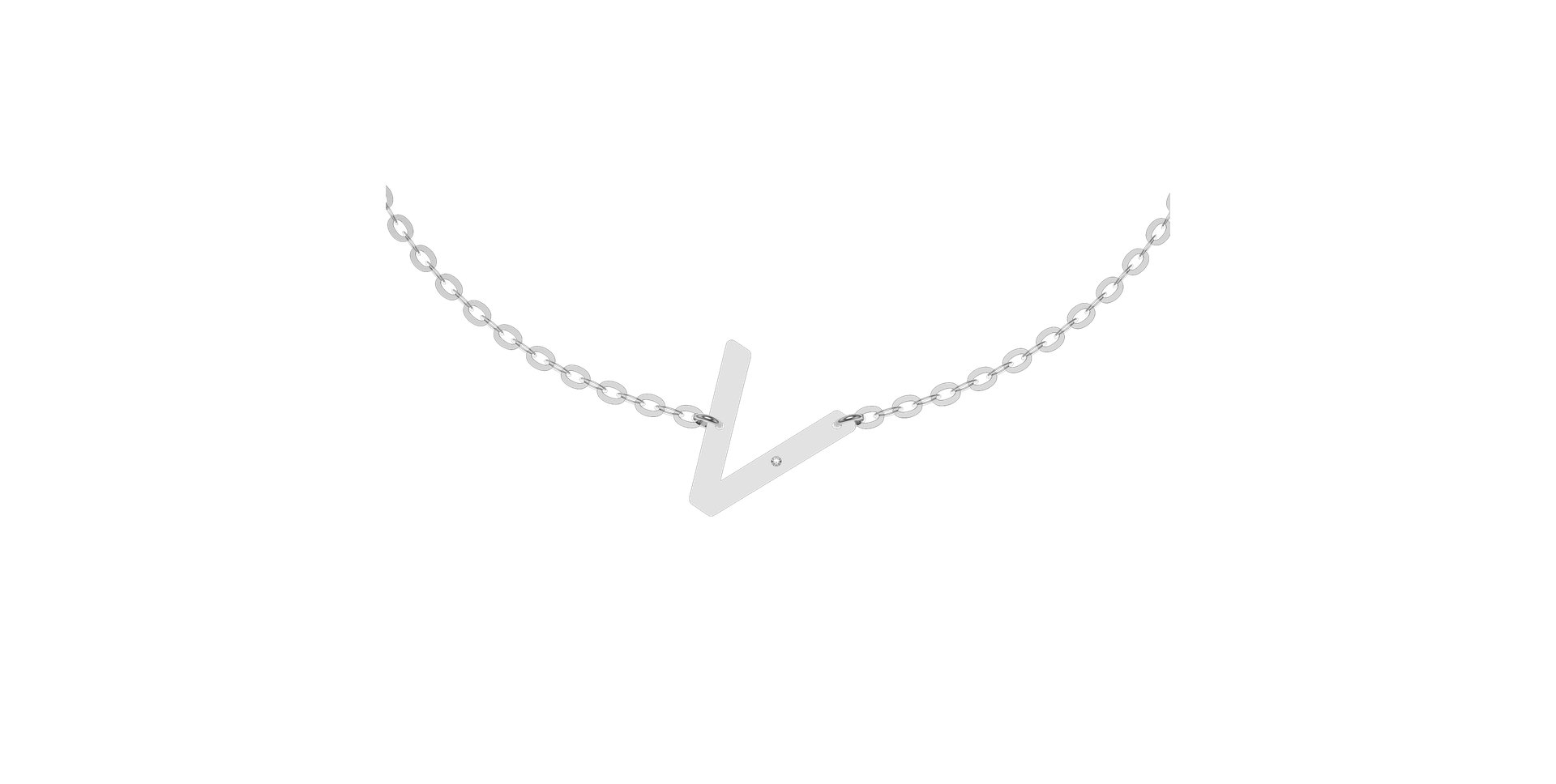 Náramek s diamantem Big Line V