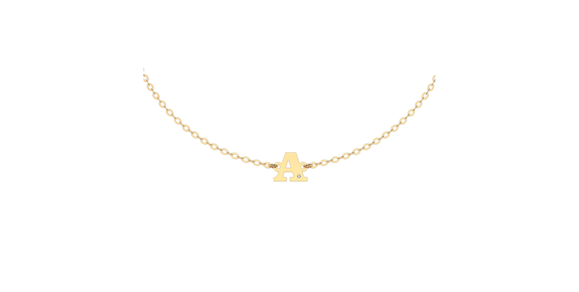 Náramek s diamantem Classic Big A