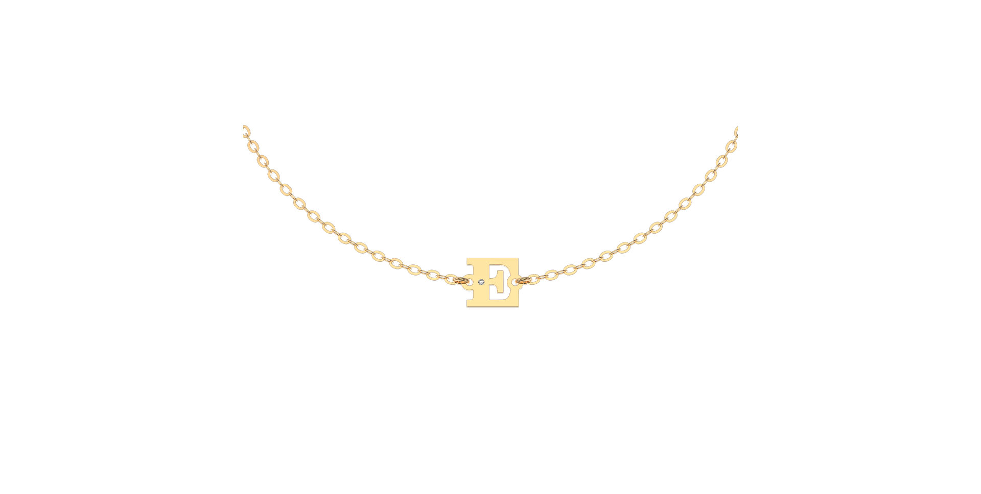 Náramek s diamantem Classic Big E