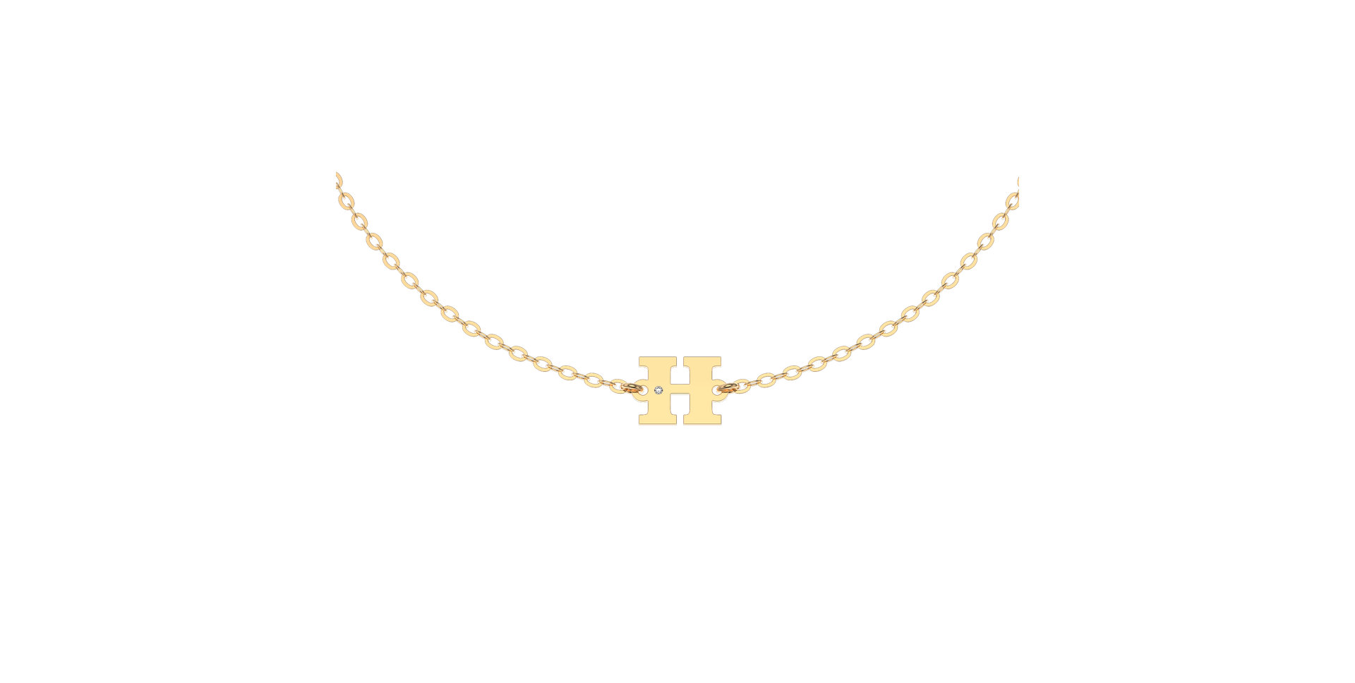 Náramek s diamantem Classic Big H