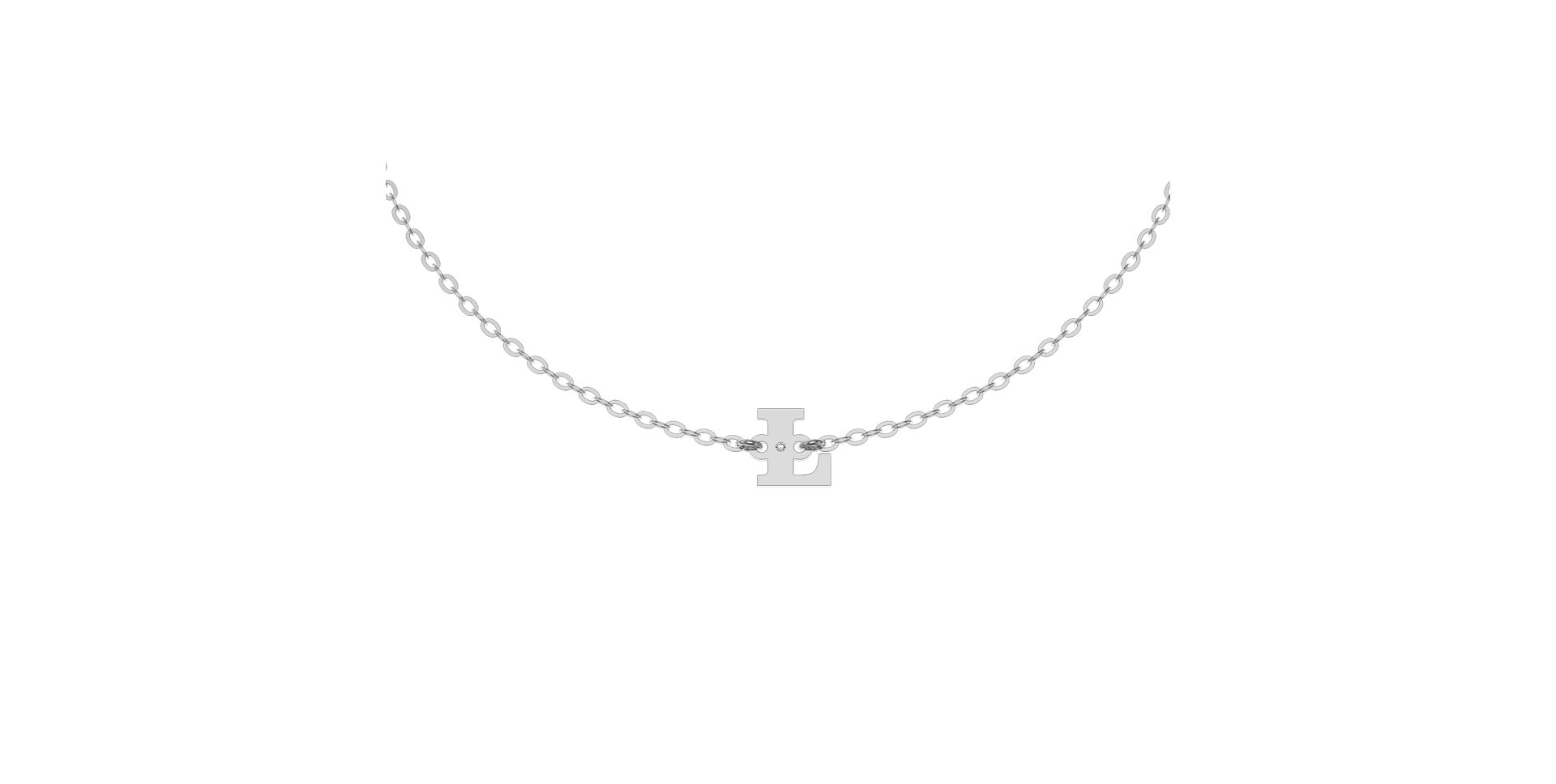 Náramek s diamantem Classic Big L