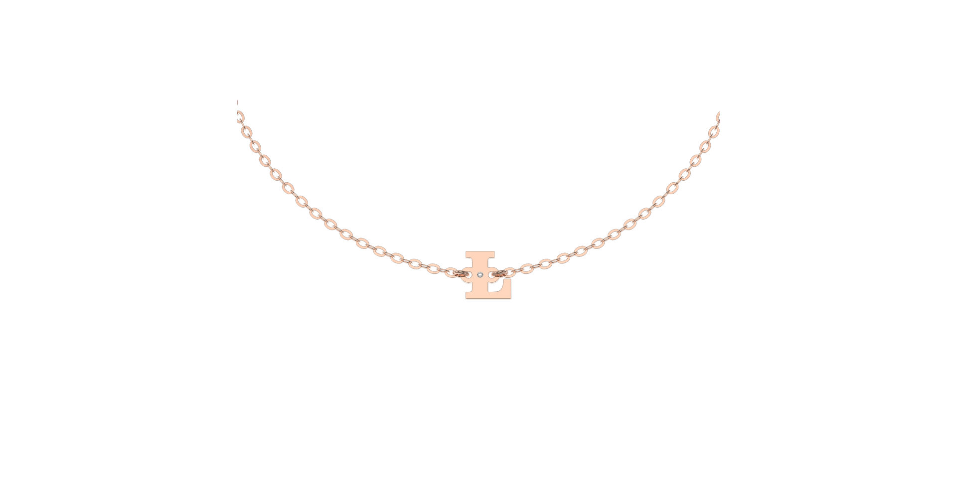 Náramek s diamantem Classic Big L