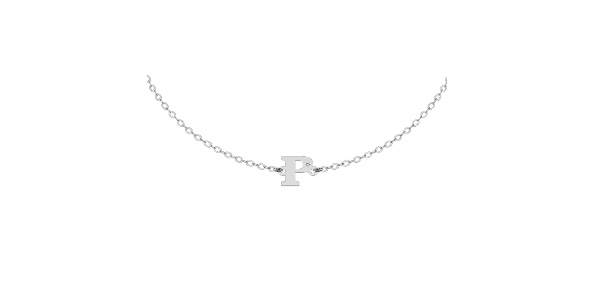 Náramek s diamantem Classic Big P