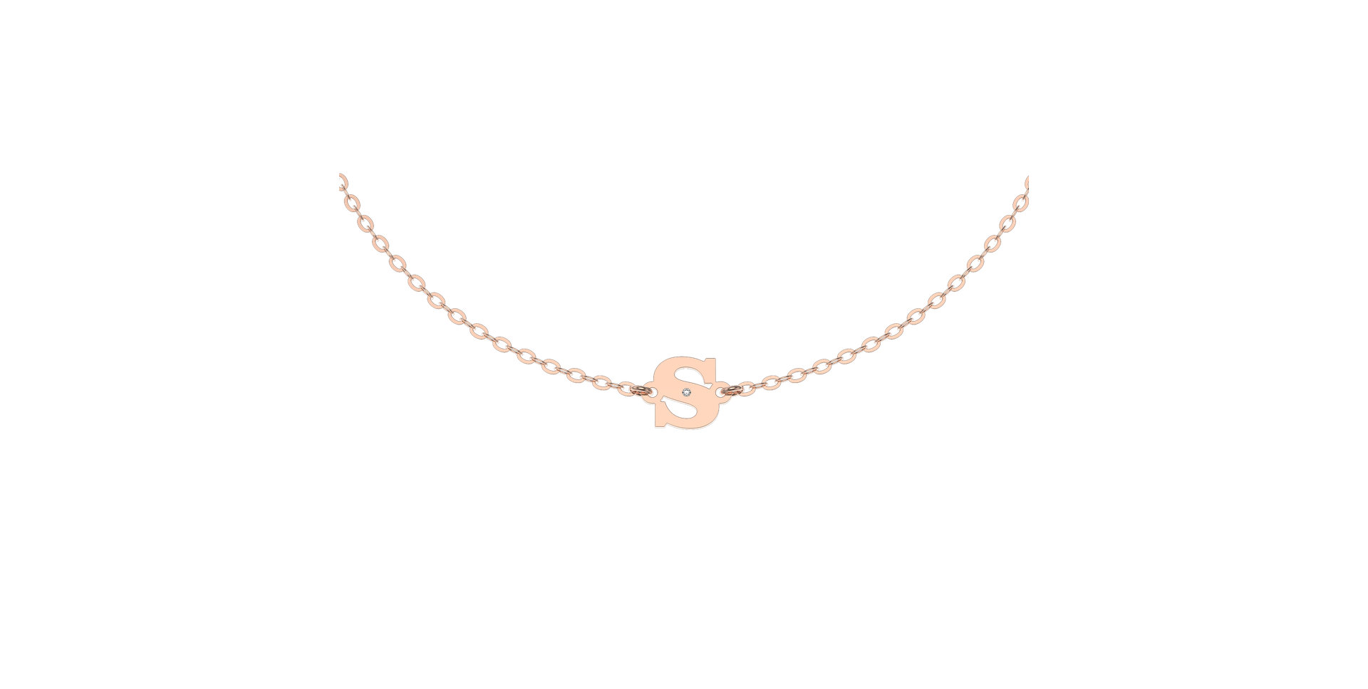 Náramek s diamantem Classic Big S