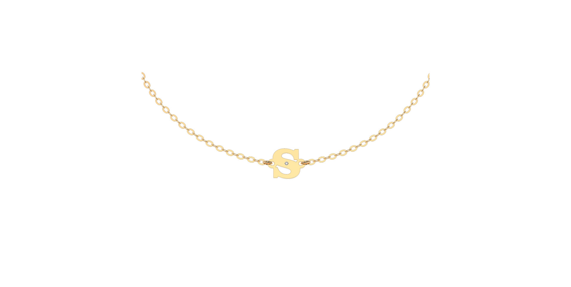 Náramek s diamantem Classic Big S