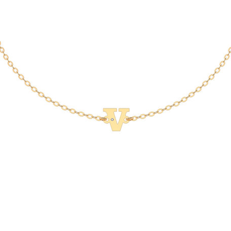 Náramek s diamantem Classic Big V